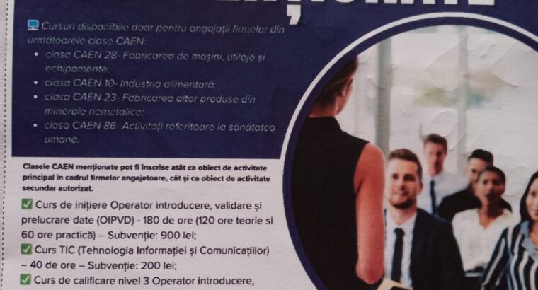 CURSURI GRATUITE SI SUBVENTIONATE IT