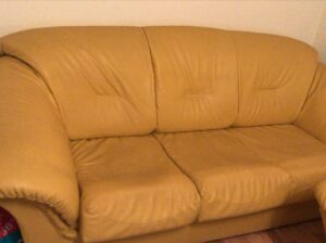 Vand set canapea cu fotolii piele ecologica