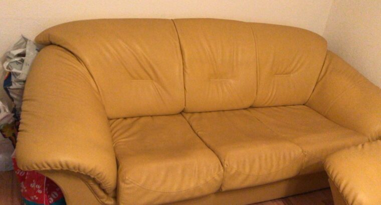 Vand set canapea cu fotolii piele ecologica